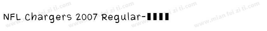 NFL Chargers 2007 Regular字体转换
